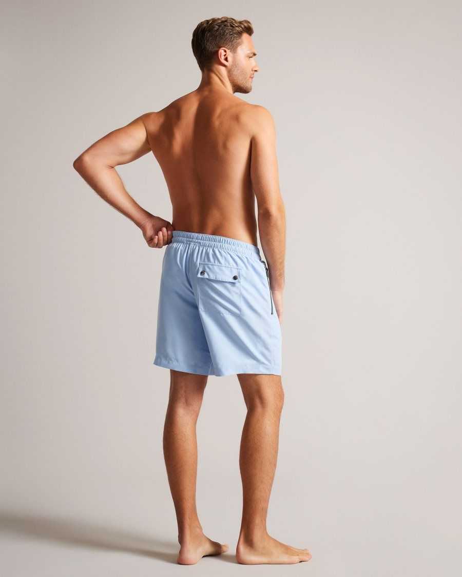 Ted Baker Nairdal Plain Swim Shorts Light Blue | 93627-UKPQ