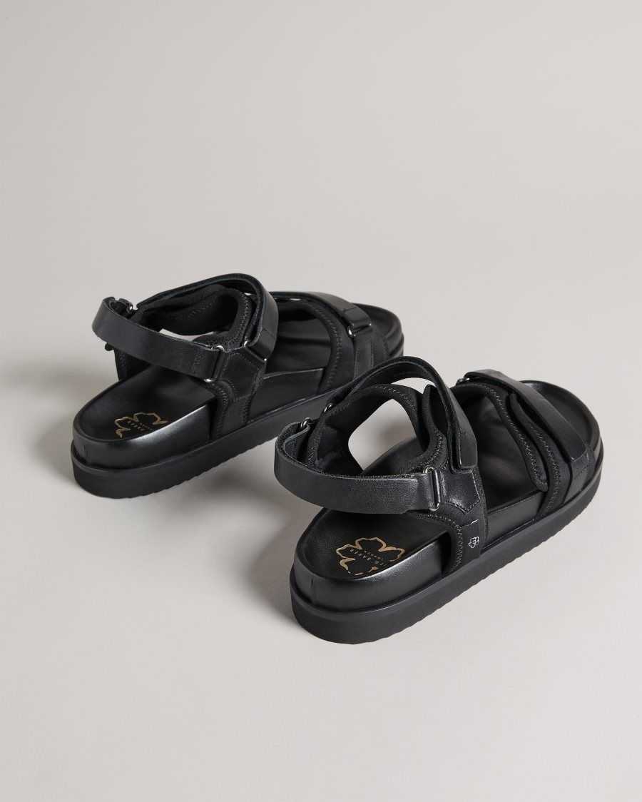 Ted Baker Nalha Velcro Sports Sandal Black | 59432-QGEH