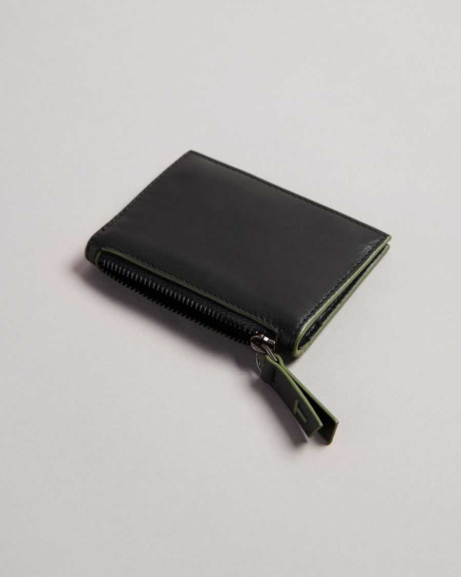 Ted Baker Nator Zipped Cardholder Black | 42189-QCGU