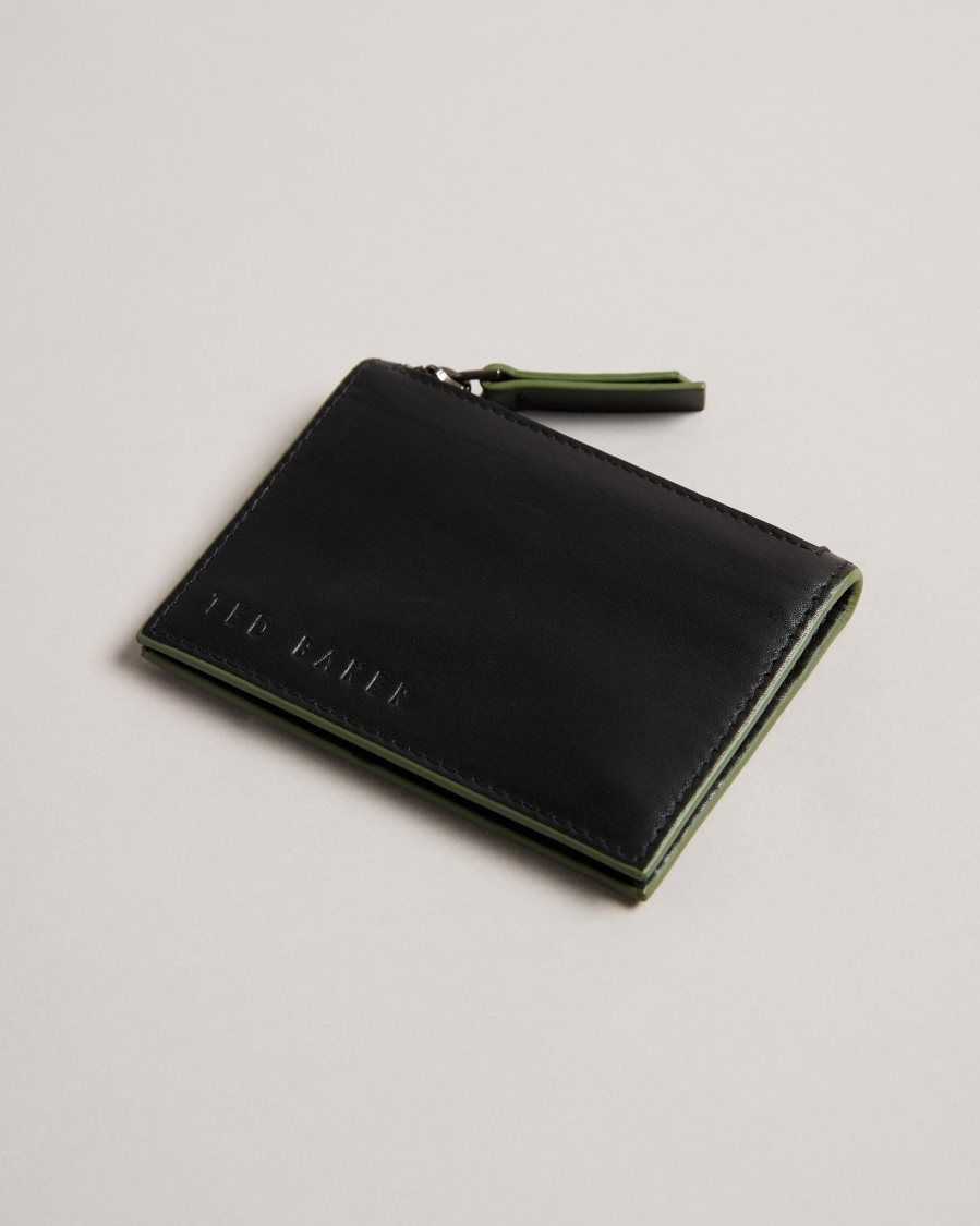 Ted Baker Nator Zipped Cardholder Black | 42189-QCGU