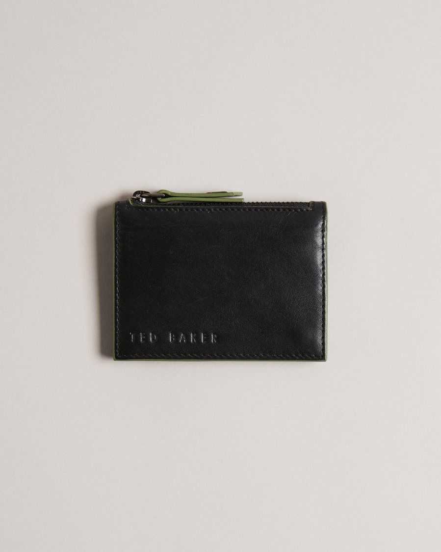 Ted Baker Nator Zipped Cardholder Black | 42189-QCGU