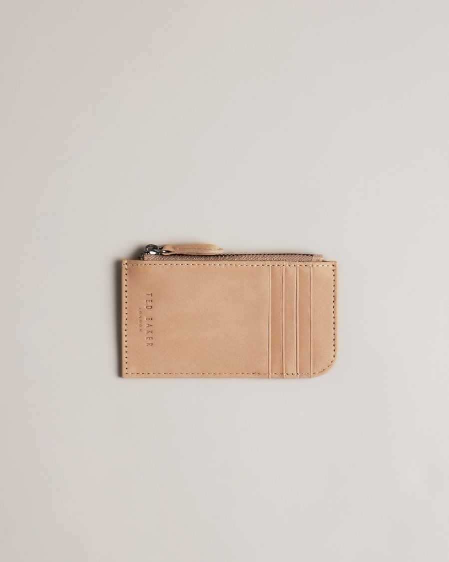 Ted Baker Needt Nubuck Leather Card Holder Brown | 50729-KZDF