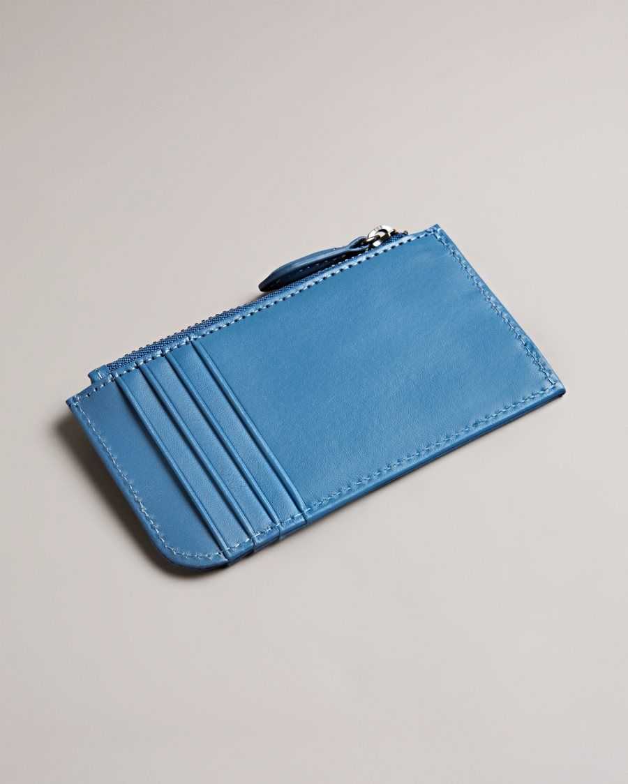 Ted Baker Needt Nubuck Leather Card Holder Blue | 85103-KXPI