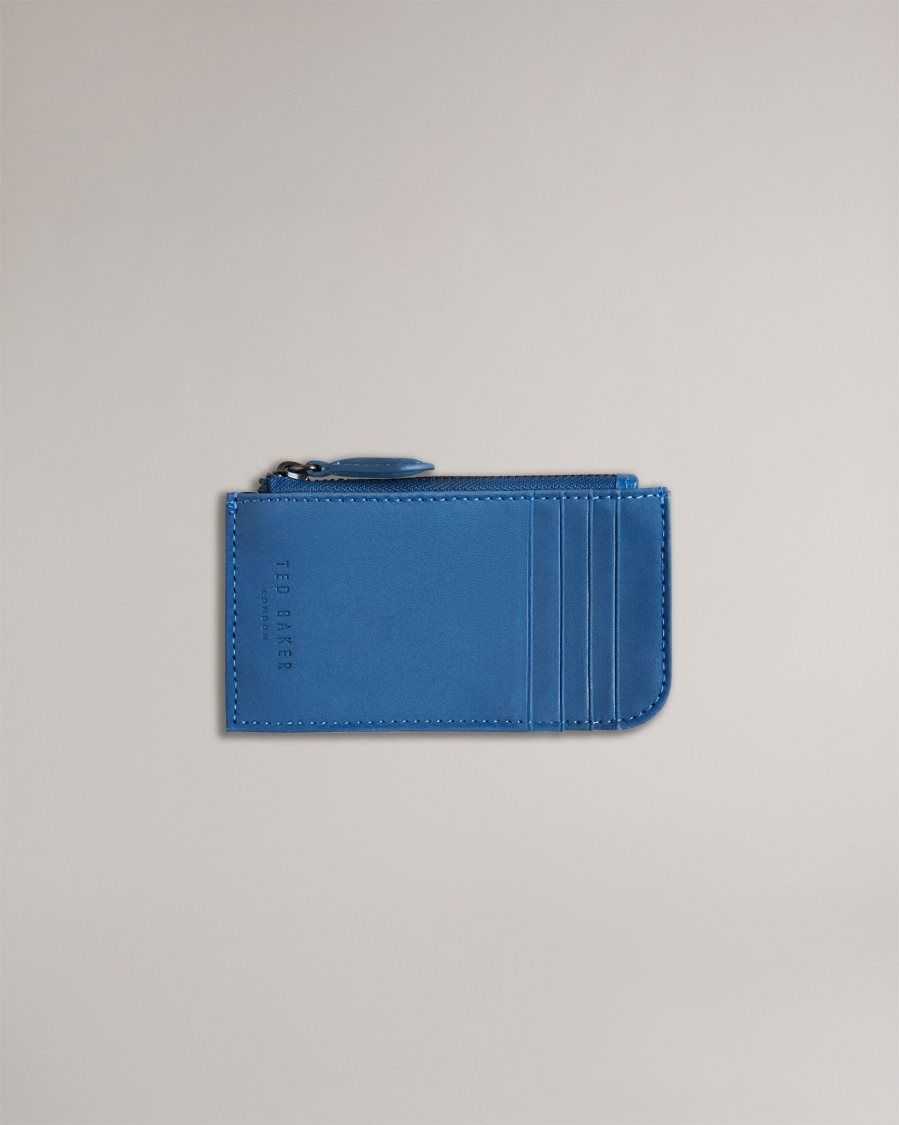 Ted Baker Needt Nubuck Leather Card Holder Blue | 85103-KXPI