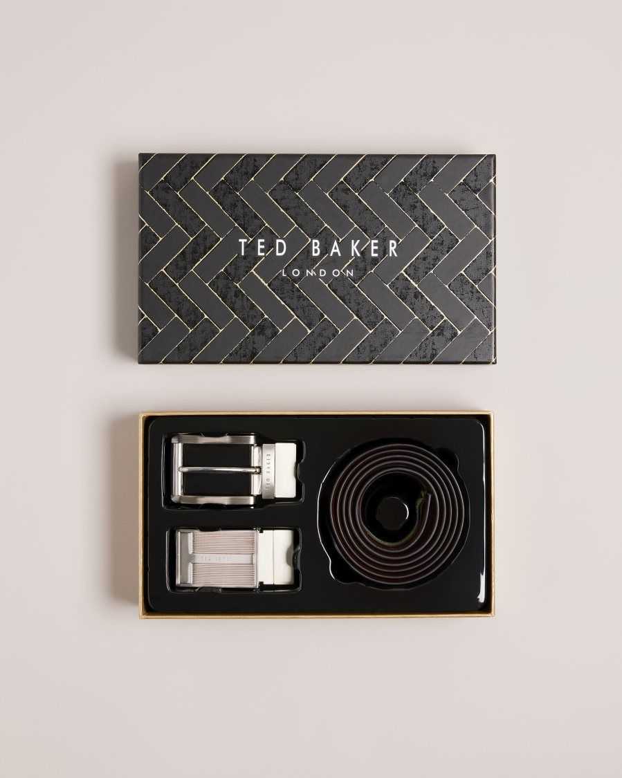 Ted Baker Newbey Belt In A Box Black | 72156-IXLU