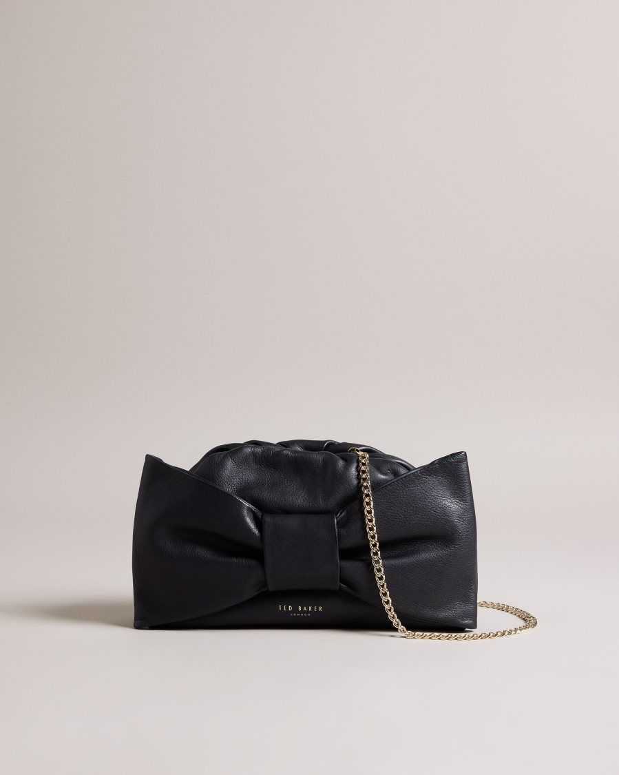 Ted Baker Niasa Bow Detail Clutch Black | 06247-FKOE