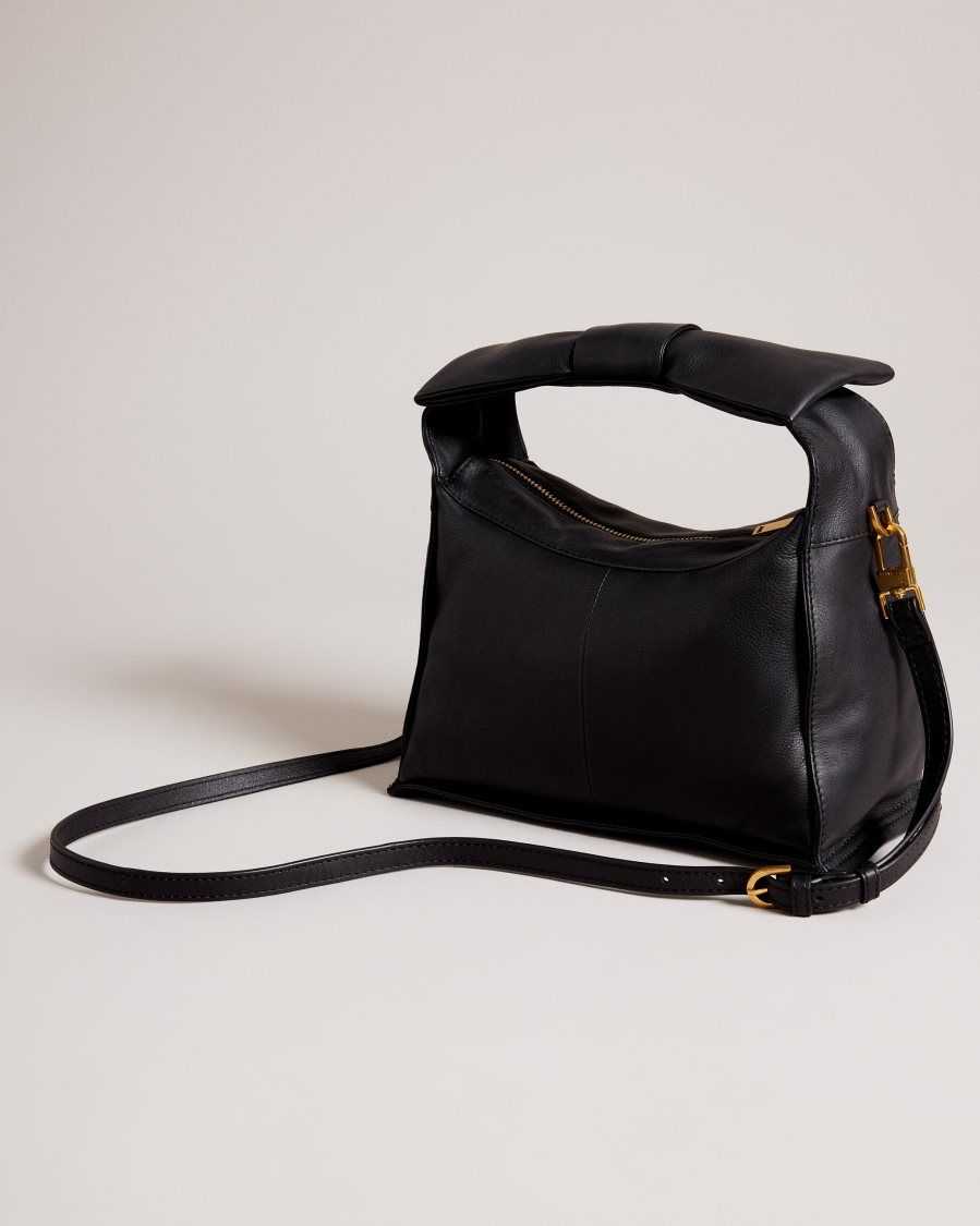 Ted Baker Niasin Bow Detail Crossbody Bag Black | 19786-OUKH