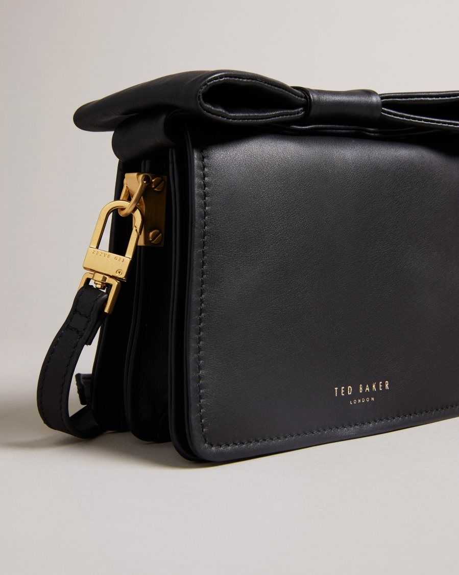 Ted Baker Niasina Bow Detail Mini Cross Body Bag Black | 26519-SYUW