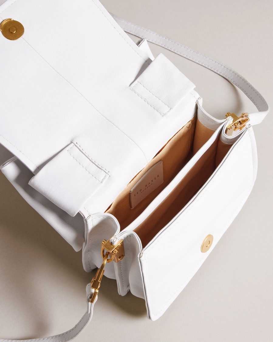 Ted Baker Niasina Bow Detail Mini Cross Body Bag White | 81360-YSAL