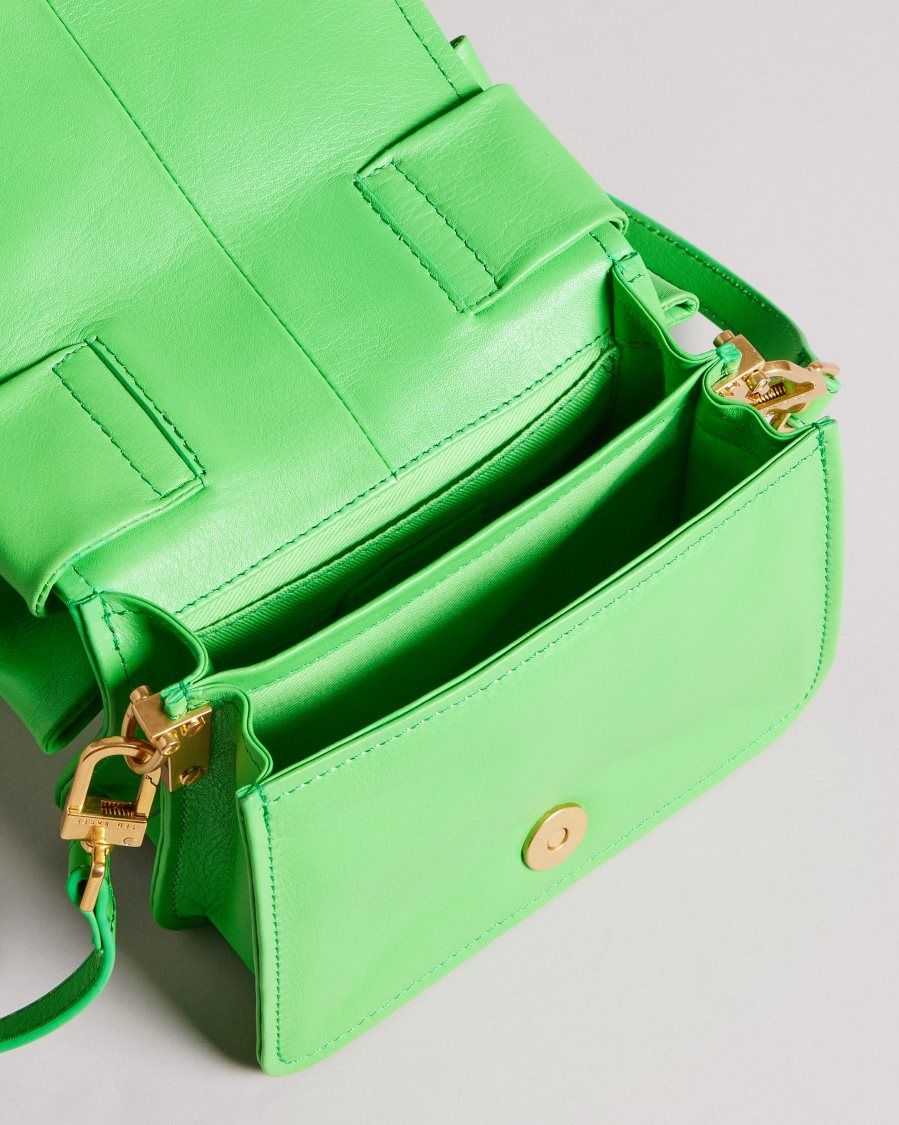 Ted Baker Niasina Bow Detail Mini Cross Body Bag Green | 60823-YGNS