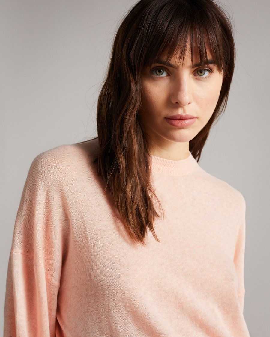 Ted Baker Nicci Sleeve Detailed Jumper Pink | 14072-OBMN