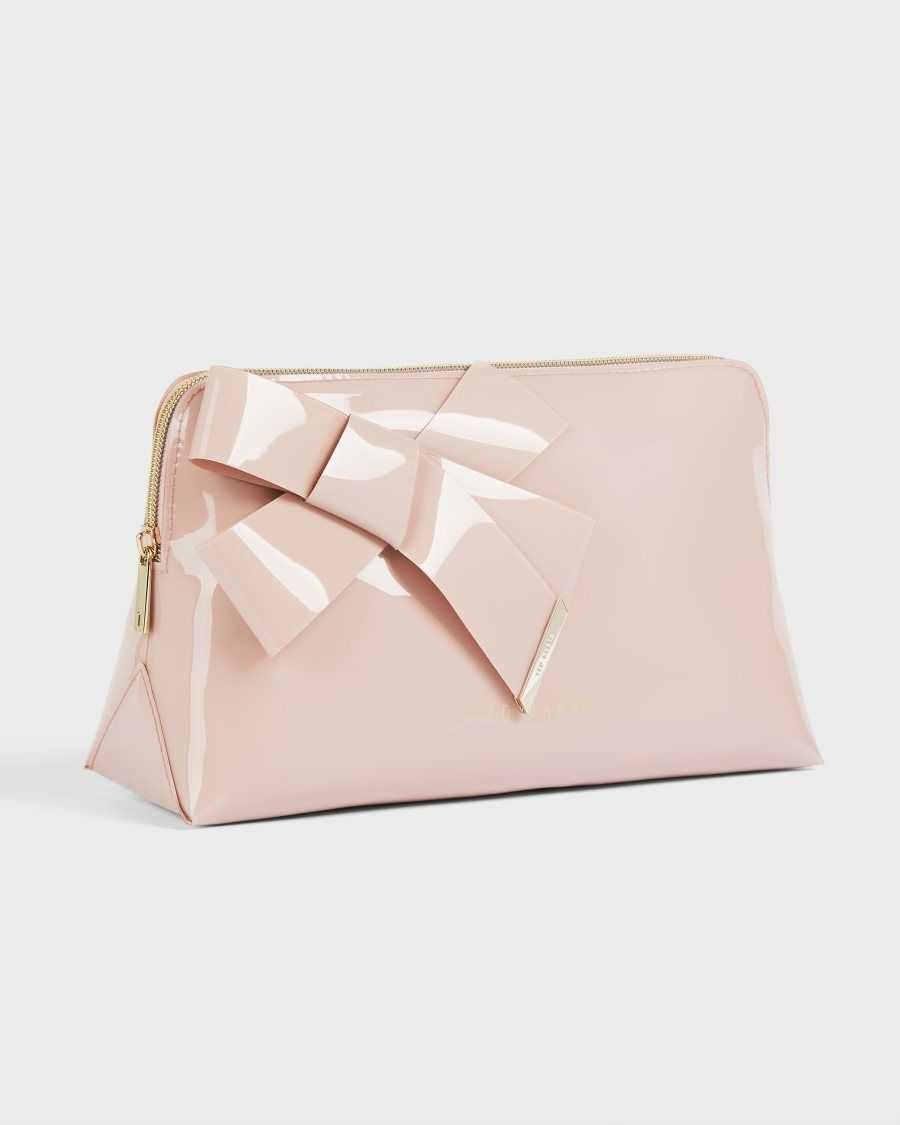 Ted Baker Nicco Knot Bow Washbag Pale Pink | 37548-VIFP