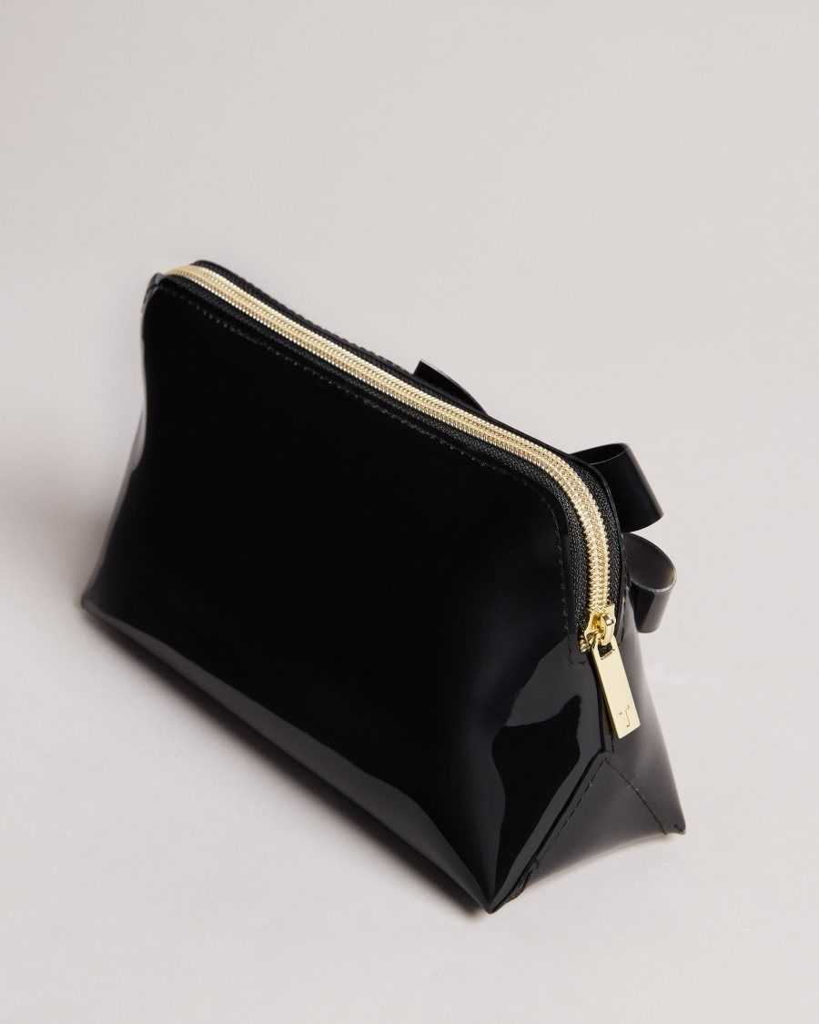 Ted Baker Nicolai Knot Bow Makeup Bag Black | 14506-NBZL