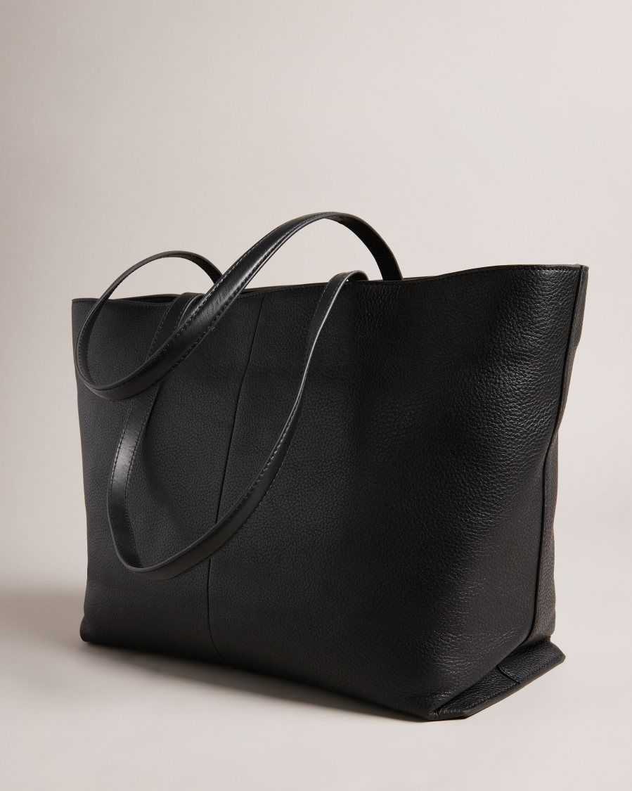 Ted Baker Nish Leather Tote Bag Black | 87592-VQRA