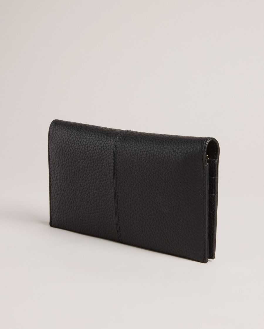 Ted Baker Nishi Leather Clutch Black | 86745-PZHV