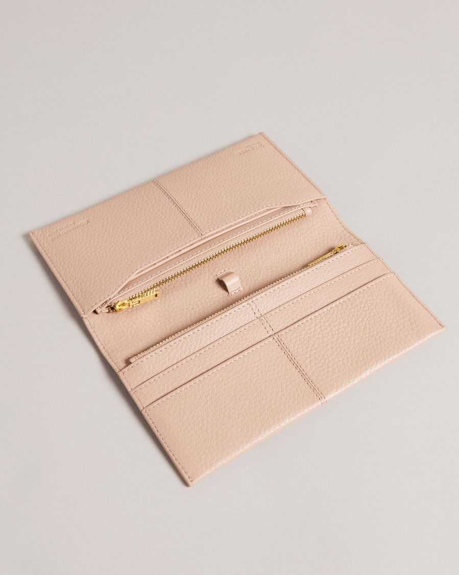 Ted Baker Nishi Leather Clutch Taupe | 67108-ZCDI