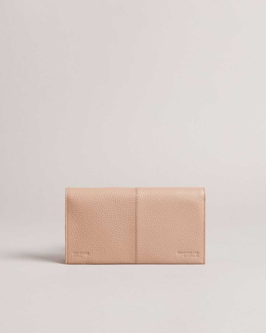 Ted Baker Nishi Leather Clutch Taupe | 67108-ZCDI