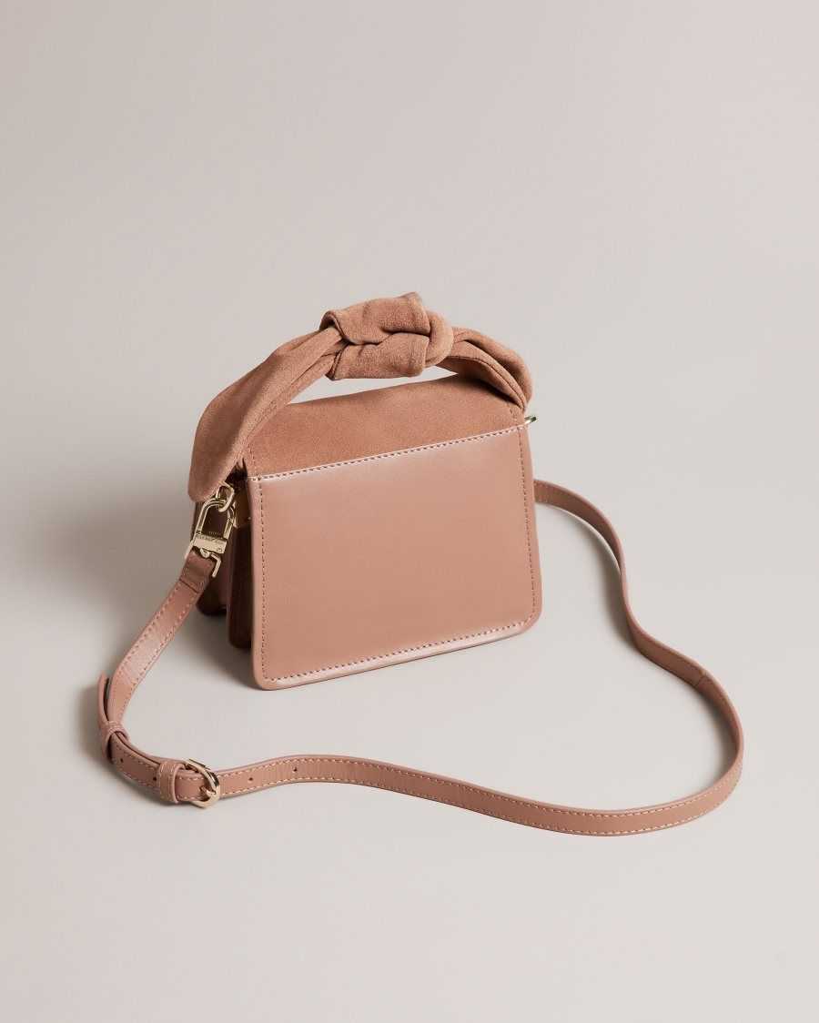 Ted Baker Niyah Soft Knot Bow Mini Cross Body Bag Natural | 31572-UYNX