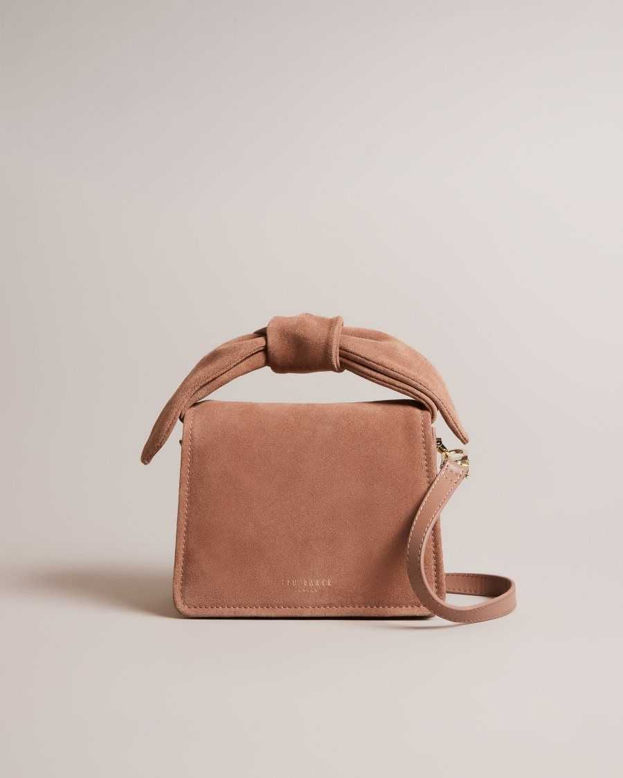 Ted Baker Niyah Soft Knot Bow Mini Cross Body Bag Natural | 31572-UYNX