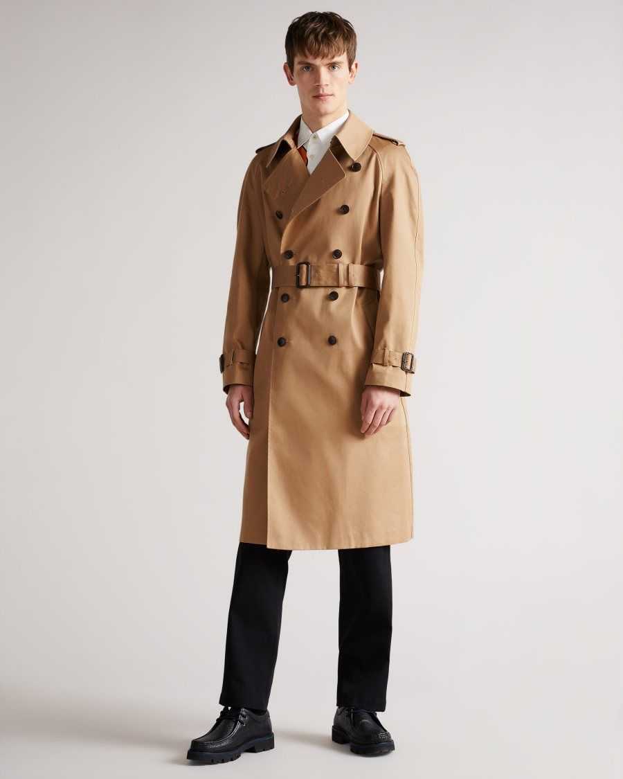 Ted Baker Ogmore Bonded Trench Coat Tan | 02518-FUIG