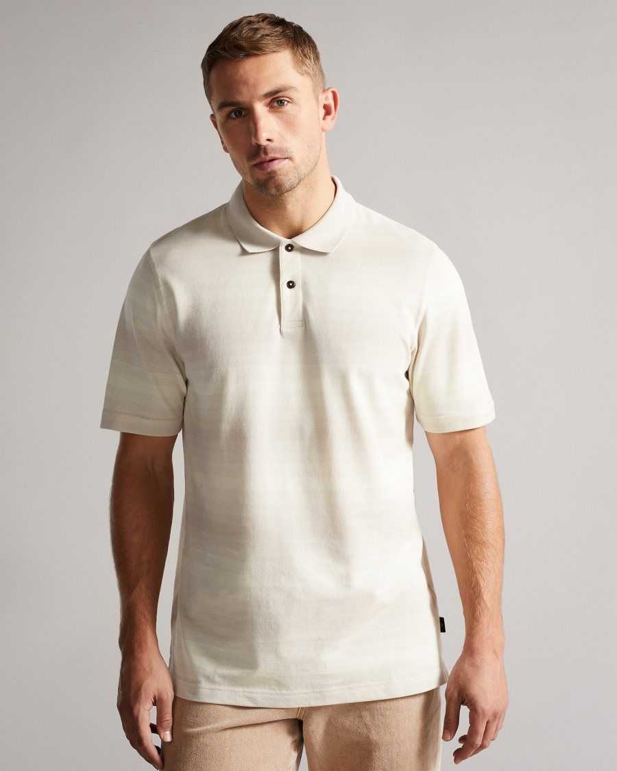 Ted Baker Omeath Striped Polo Light Grey | 90643-EFYZ