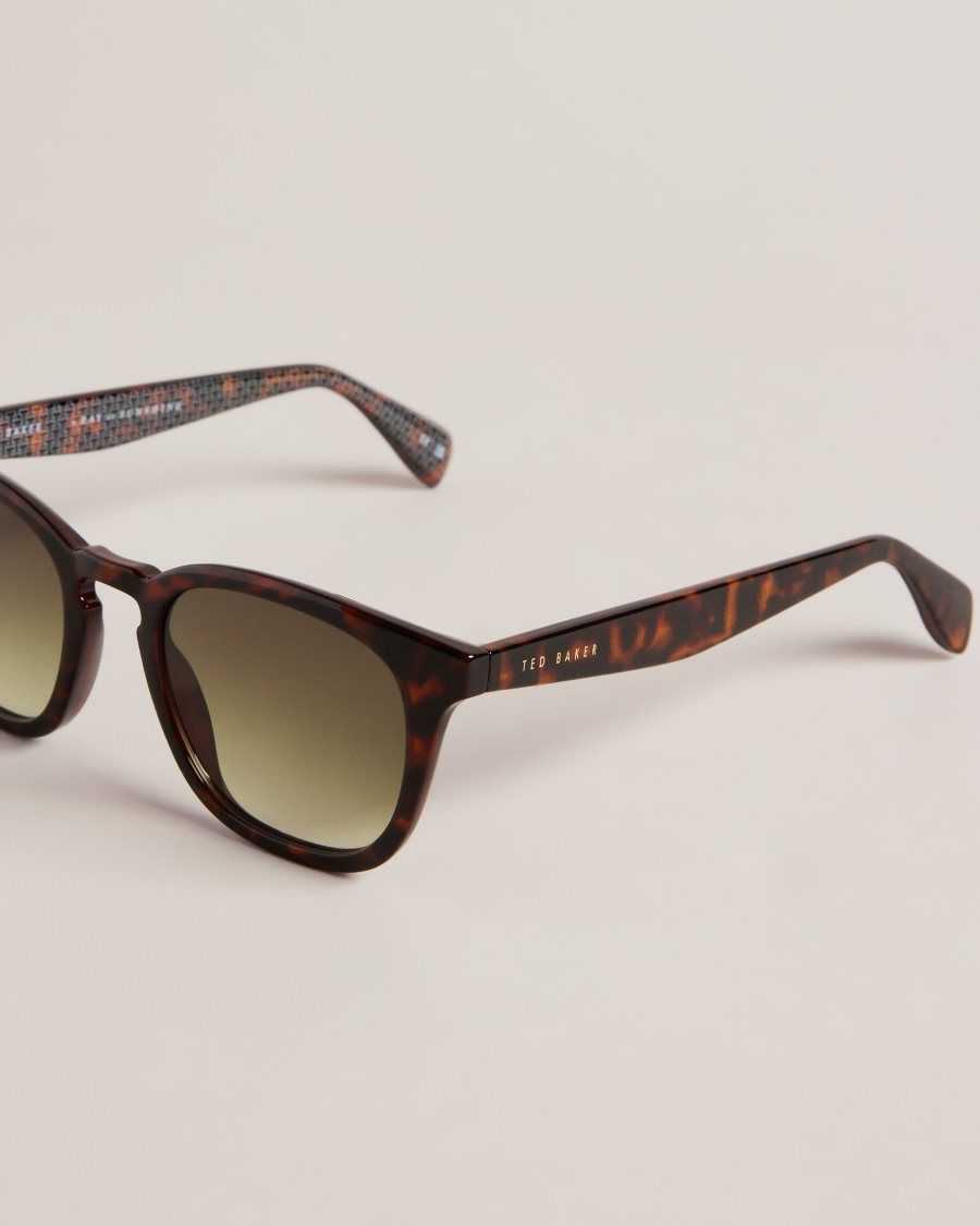 Ted Baker Ottiis Classic Framed Sunglasses Dark Brown | 60329-LQEJ