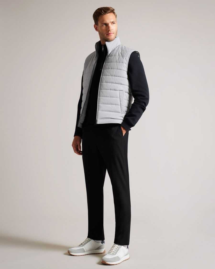 Ted Baker Oveta Showerproof Quilted Nylon Gilet Grey | 94572-VRYZ