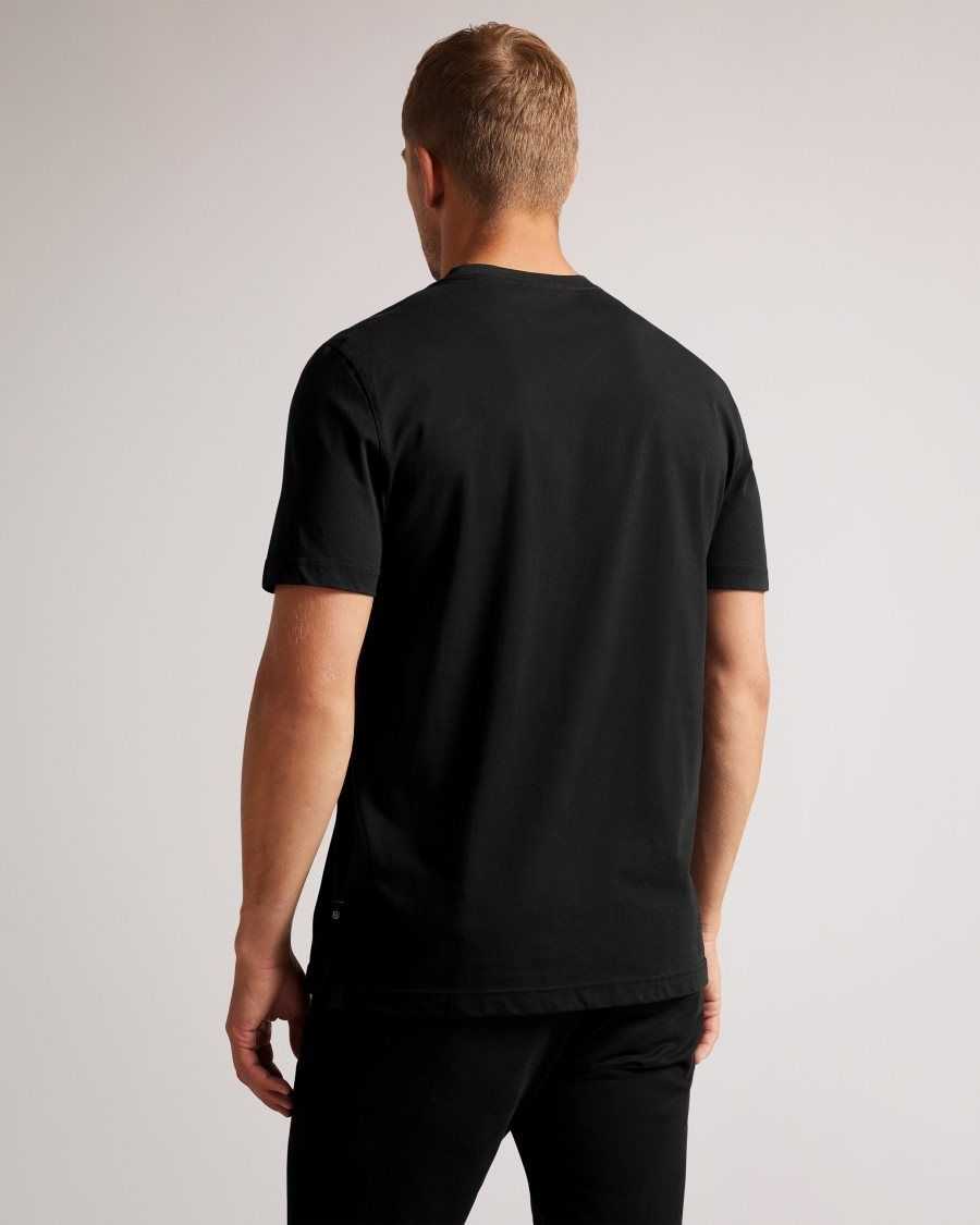 Ted Baker Oxford Short Sleeve T Shirt Black | 75428-VBJW