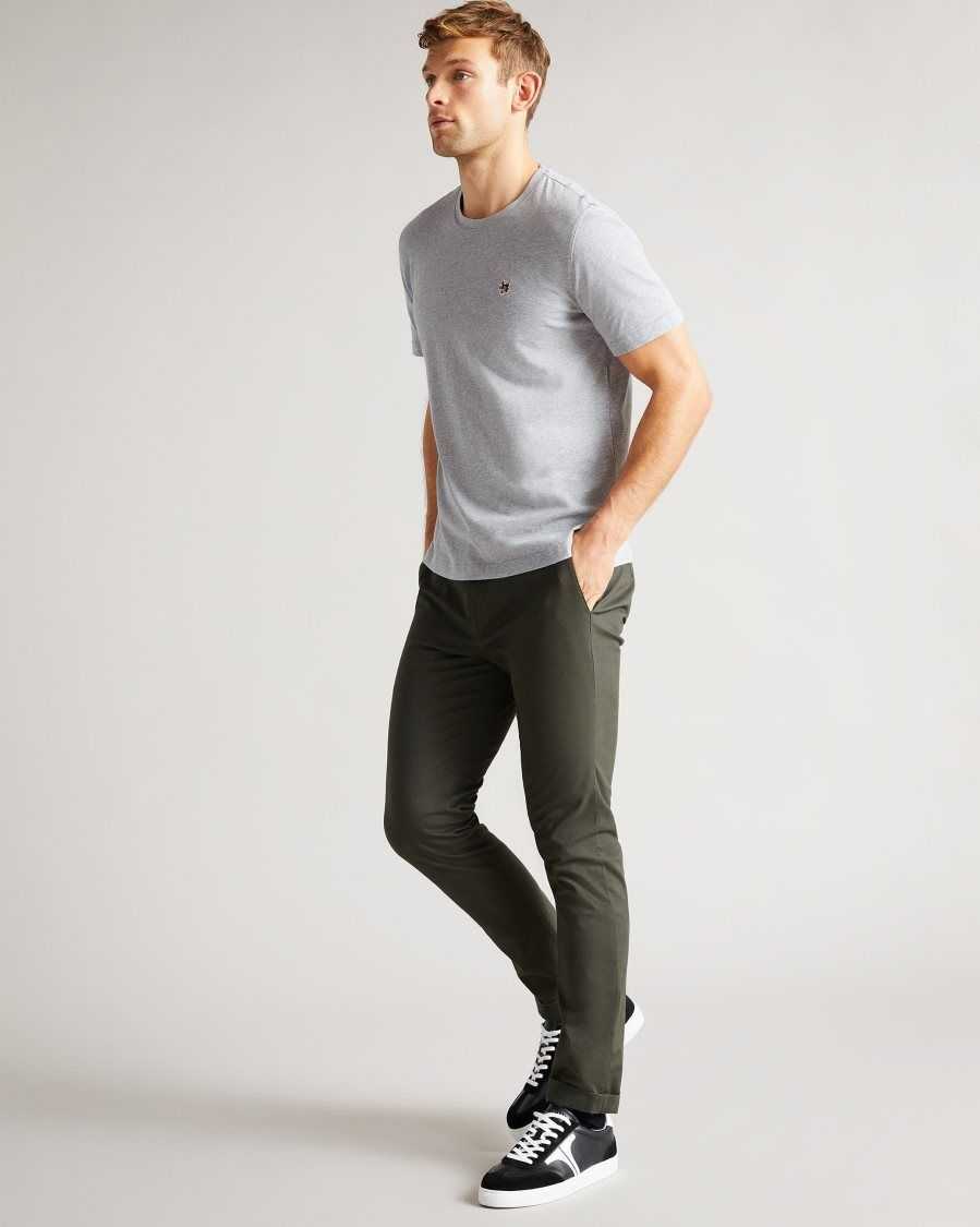 Ted Baker Oxford Short Sleeve T Shirt Light Grey | 38207-FIDE