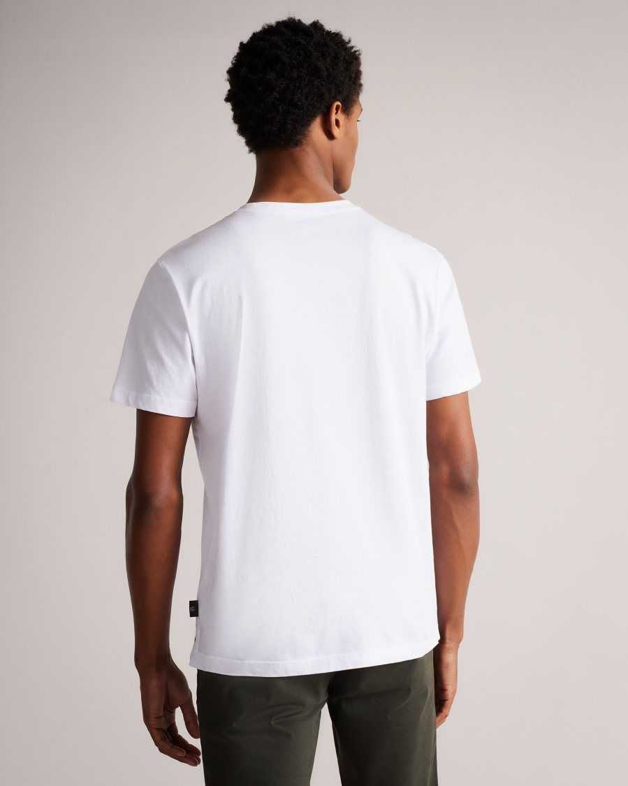 Ted Baker Oxford Short Sleeve T Shirt White | 48195-OJLA