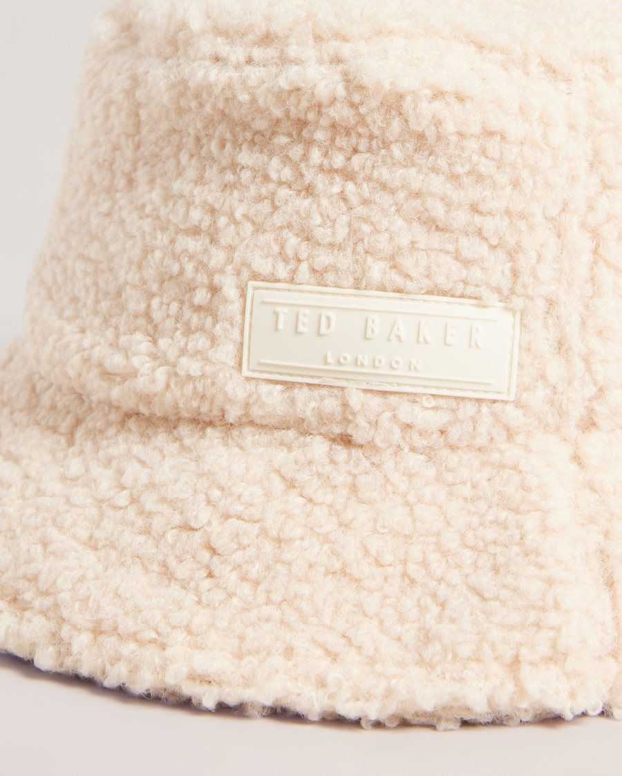 Ted Baker Pamelll Faux Shearling Bucket Hat Natural | 29563-UFAG