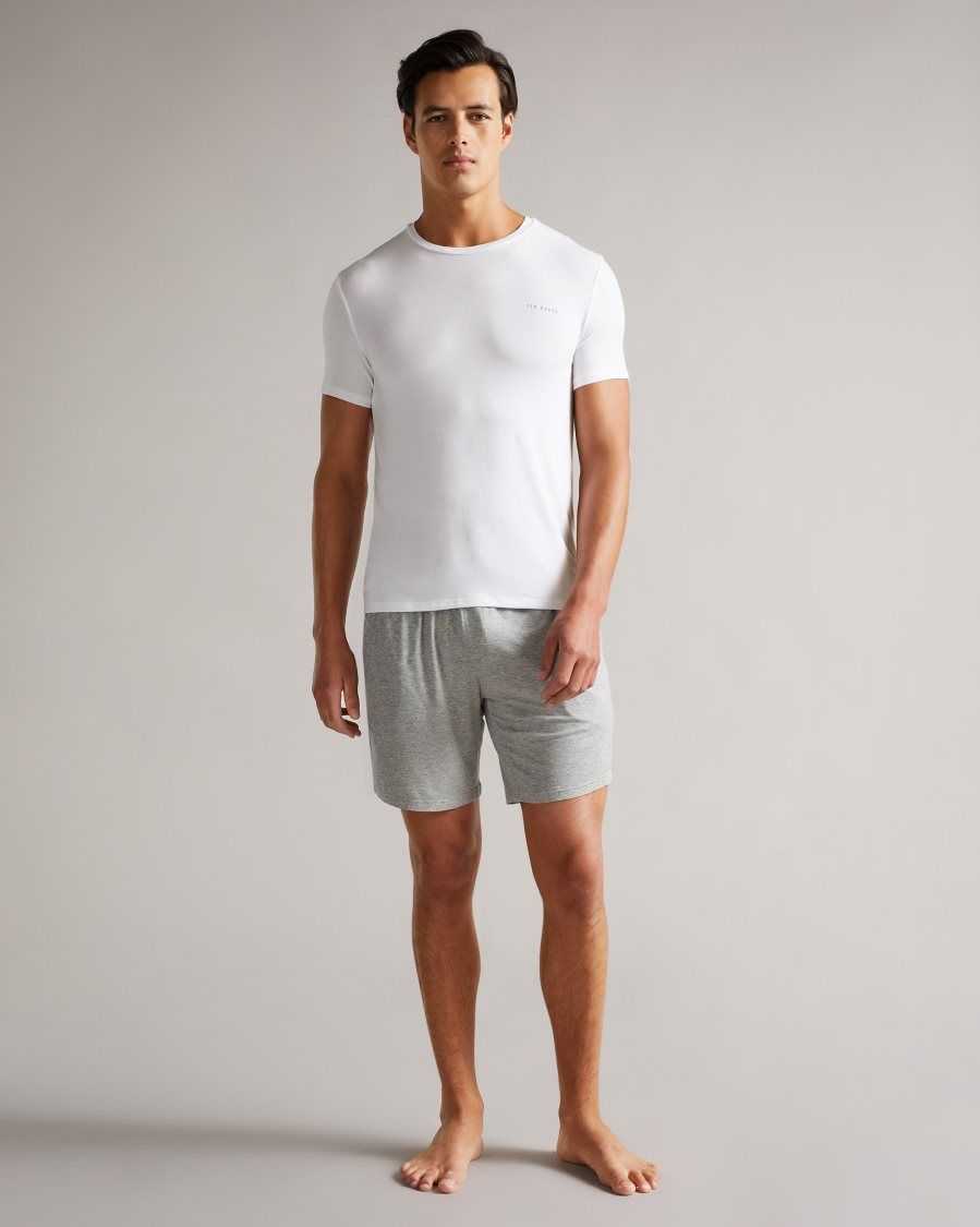 Ted Baker Peacok Solid Modal T-Shirt White | 48530-DKTZ