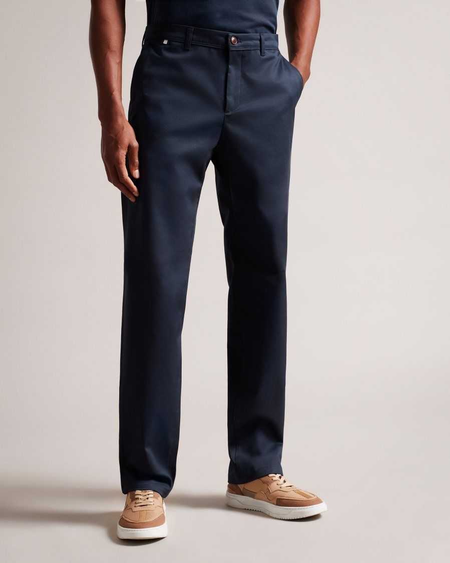 Ted Baker Pebal Leyden Fit Trousers Navy | 89245-FIQJ