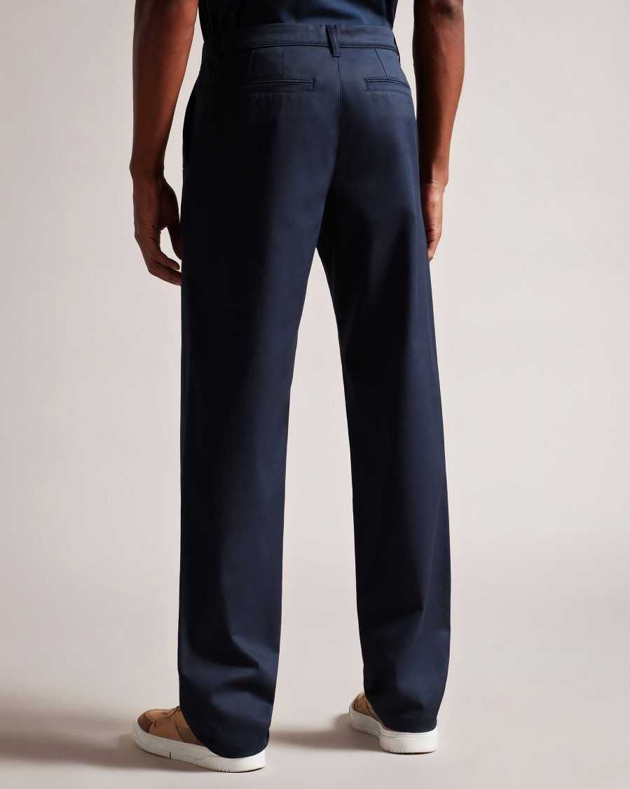 Ted Baker Pebal Leyden Fit Trousers Navy | 89245-FIQJ