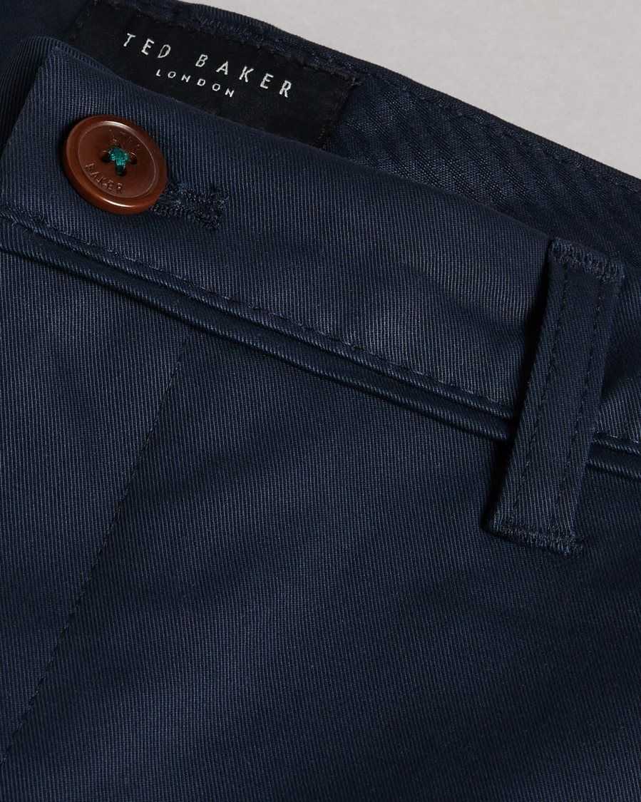 Ted Baker Pebal Leyden Fit Trousers Navy | 89245-FIQJ