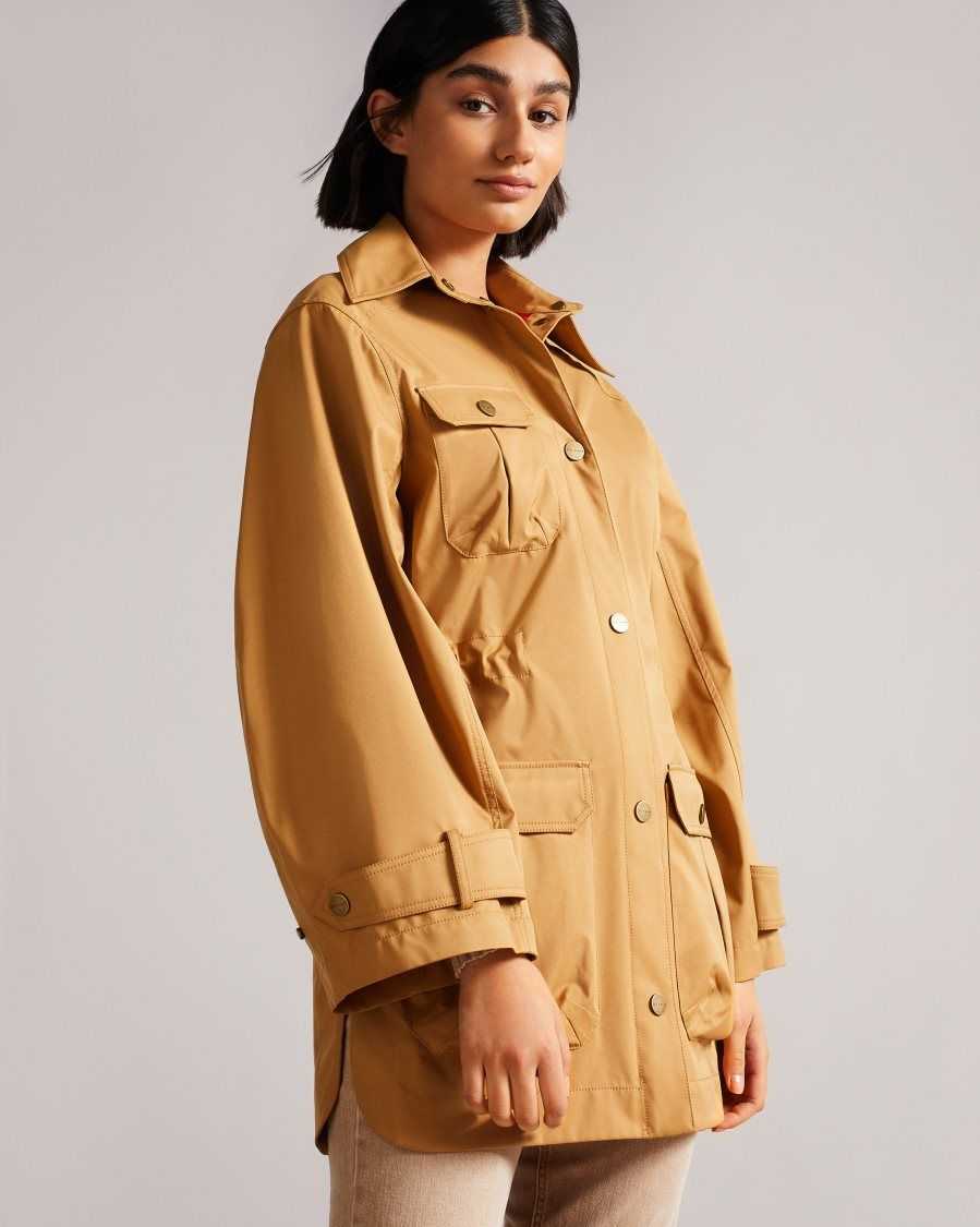 Ted Baker Peppi Double Faced Hunting Jacket Light Brown | 10635-WZXU