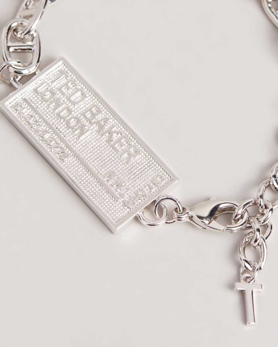 Ted Baker Persha Postcode Bracelet Silver Colour | 57398-QVPM