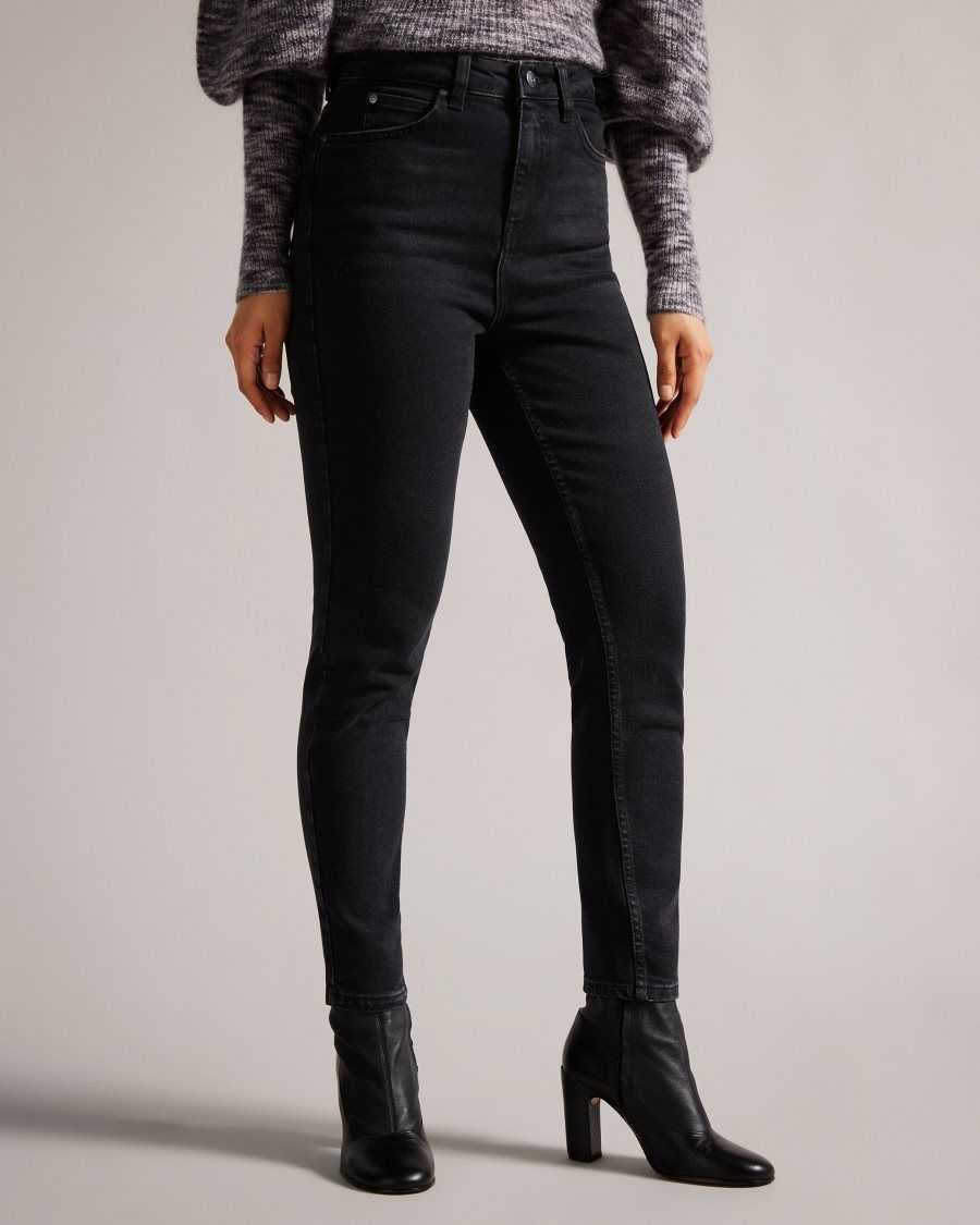 Ted Baker Poppiyy Skinny Washed Black Jeans Black | 92714-HXAB