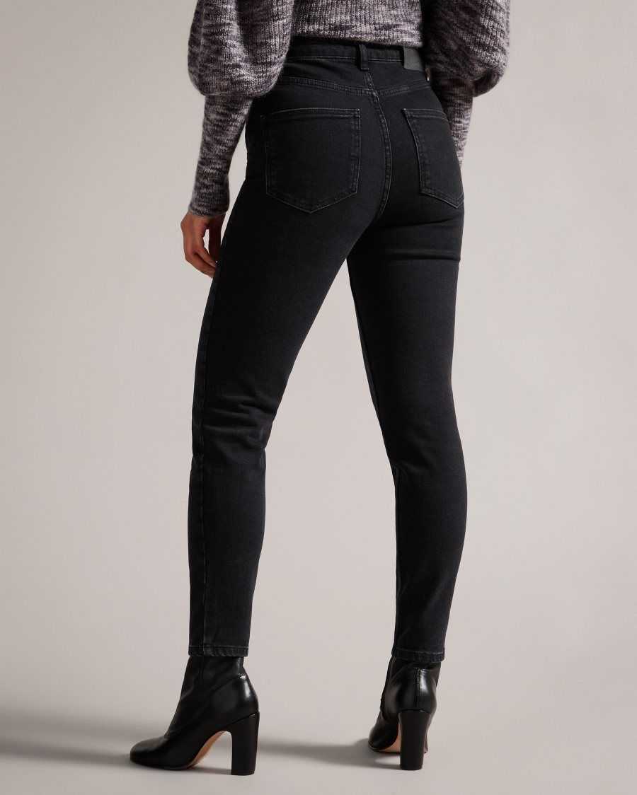 Ted Baker Poppiyy Skinny Washed Black Jeans Black | 92714-HXAB