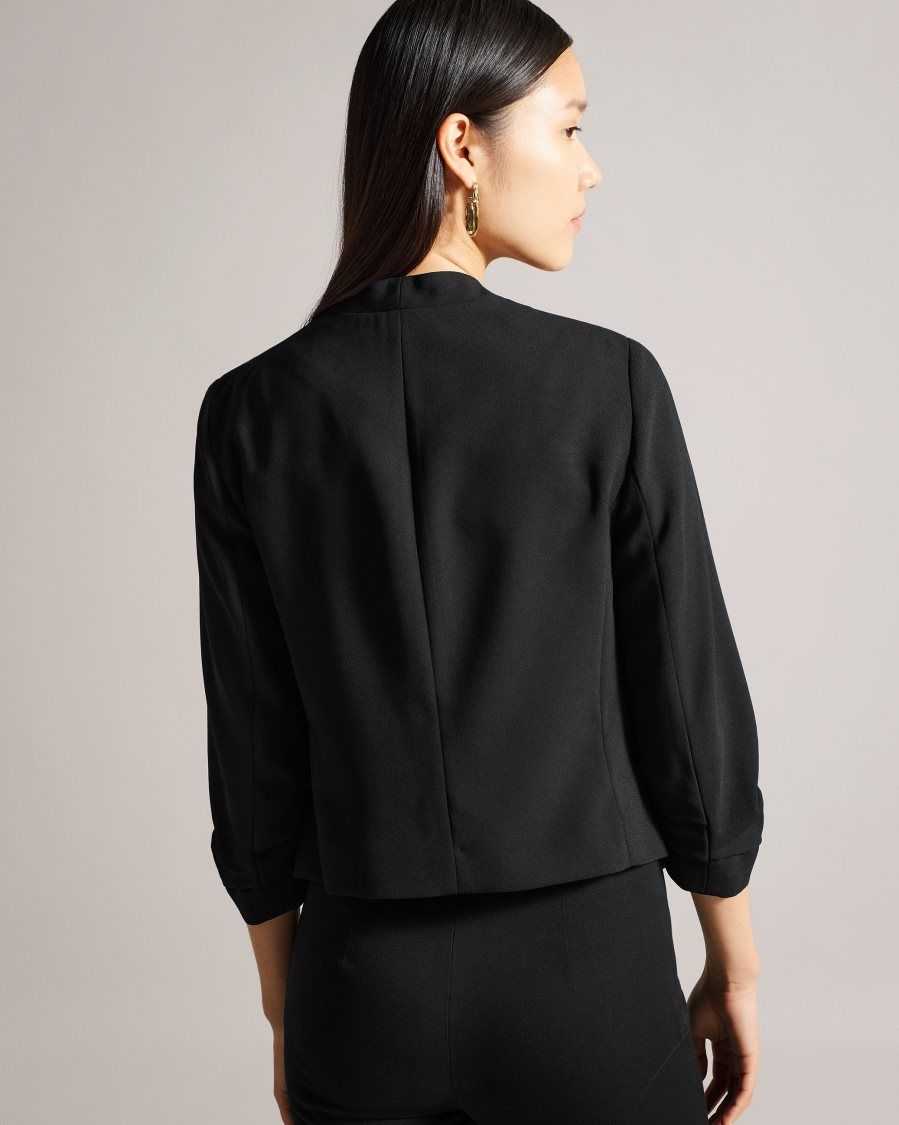 Ted Baker Popy Cropped Jacket Black | 63471-UFPK