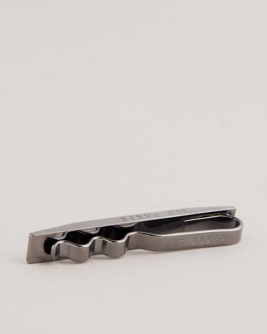 Ted Baker Presbar Marbled Tie Bar Gunmetal Colour | 32148-BFDC