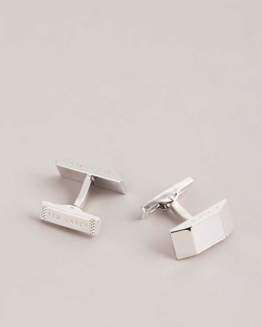 Ted Baker Presus Geometric Cufflinks Silver Colour | 43276-WTMH