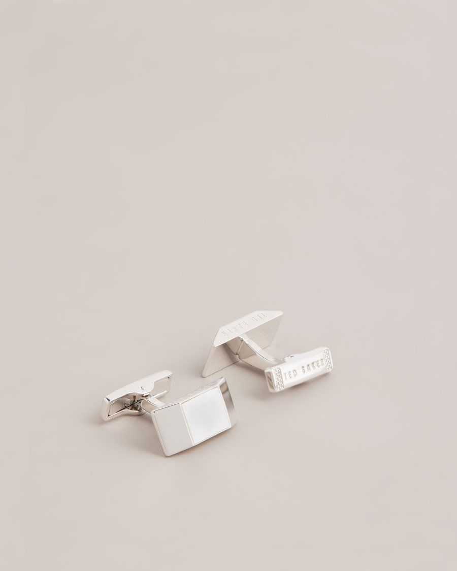 Ted Baker Presus Geometric Cufflinks Silver Colour | 43276-WTMH