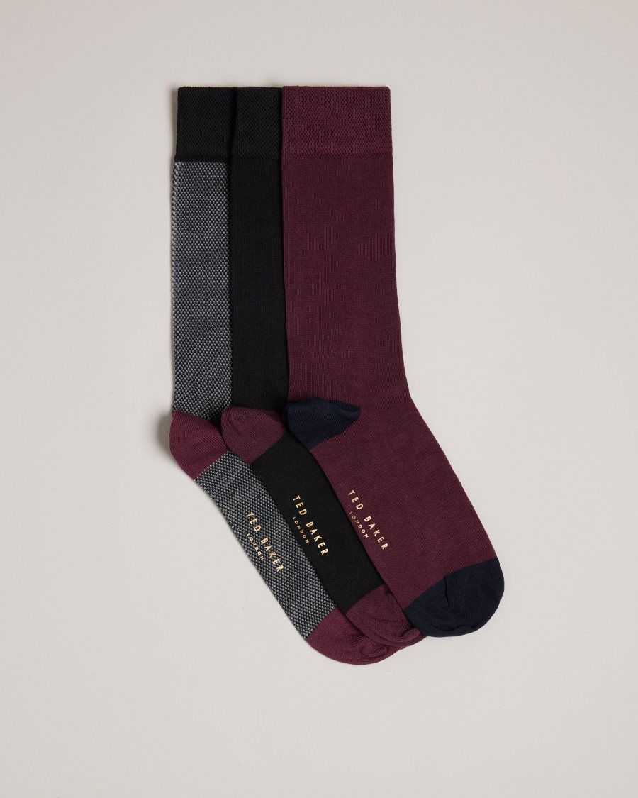 Ted Baker Prezzie Three Pack Of Assorted Socks Assorted | 58129-PTJL