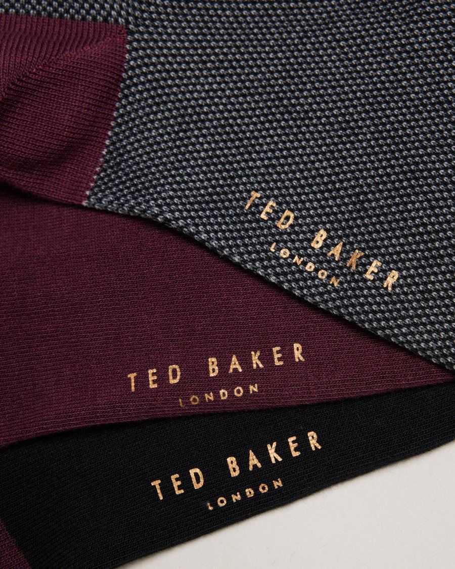 Ted Baker Prezzie Three Pack Of Assorted Socks Assorted | 58129-PTJL