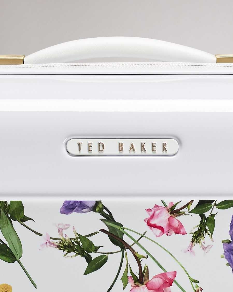 Ted Baker Raiden Scattered Bouquet Medium Trolley Case White | 31259-FDAN