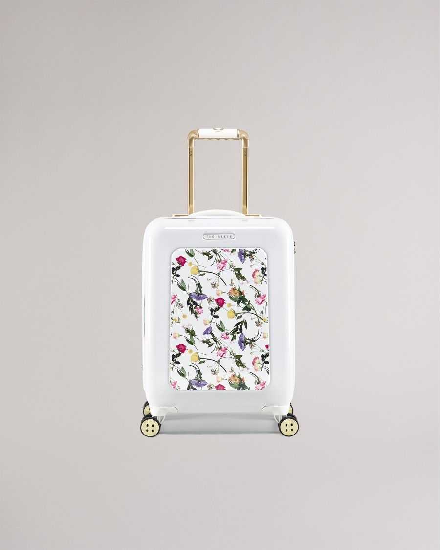 Ted Baker Raidet Scattered Bouquet Small Trolley Case White | 21406-HYGQ