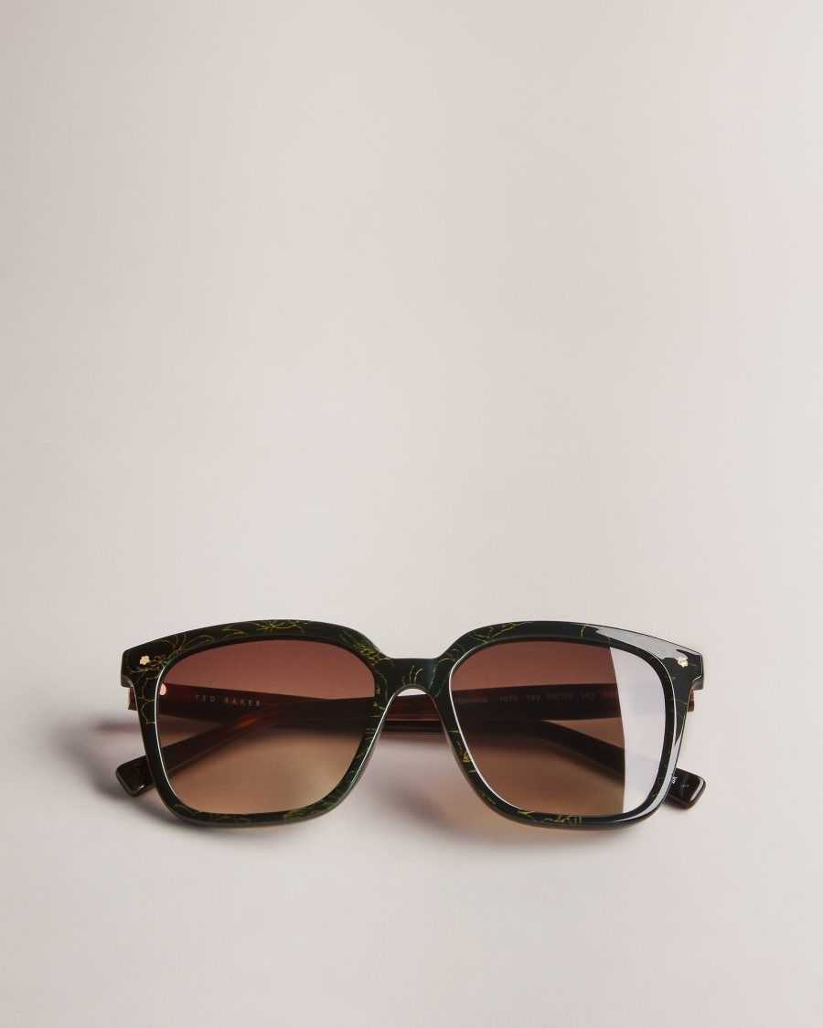 Ted Baker Ramonat Classic Square Frame Sunglasses Tortoiseshell | 67283-BLAC