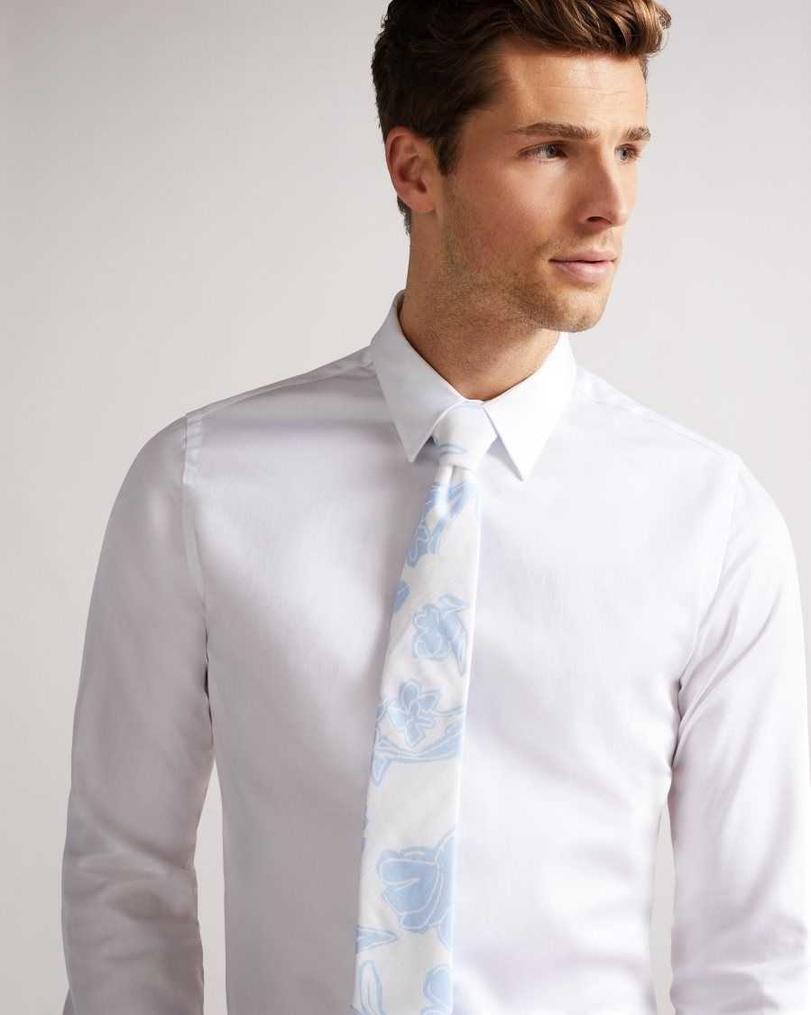 Ted Baker Ramsy Printed Tie Light Blue | 35419-BTIS