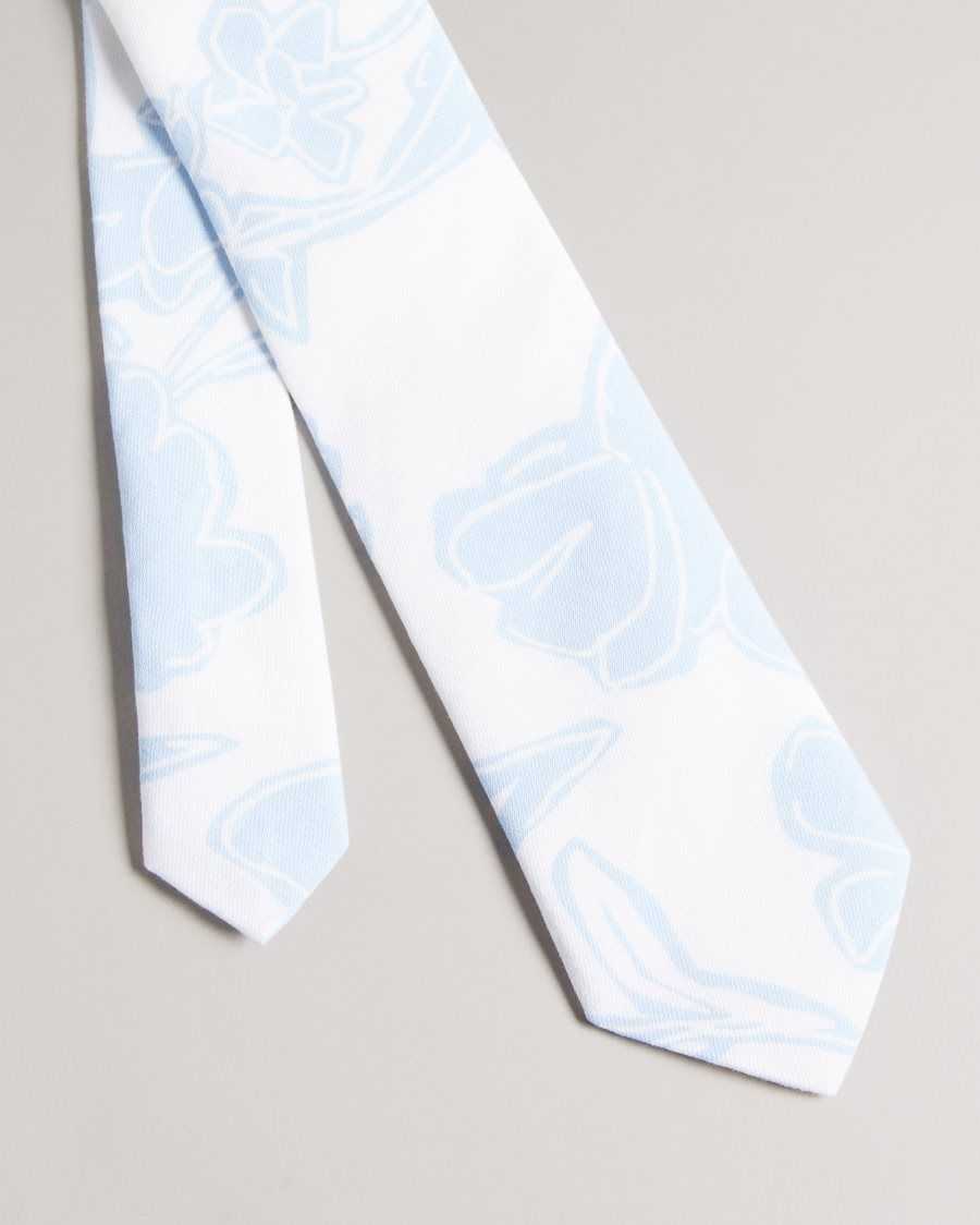 Ted Baker Ramsy Printed Tie Light Blue | 35419-BTIS